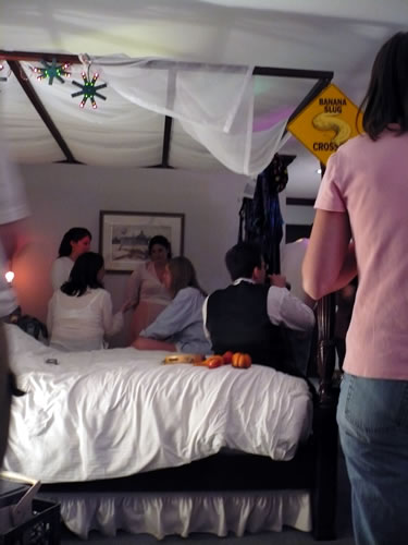 Party in Andy and Sue’s room before we got kicked out