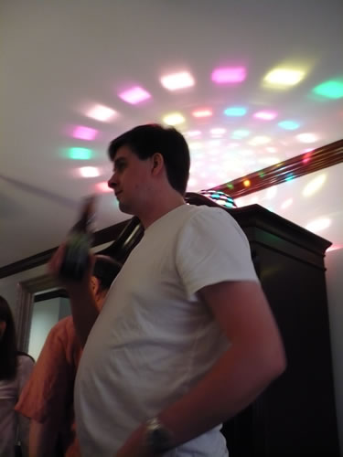 Party in Andy and Sue’s room before we got kicked out