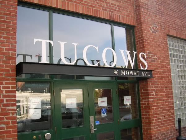 Front door of Tucows’ offices