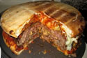 Thumbnail image for Highly Unrecommended: Bacon and Cheese Stuffed Pizza Burger