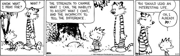 calvin and hobbes serenity prayer