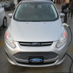 C-MAX Energi front view, plugged into charger