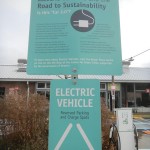 "Electric Vehicle" sign at Evergreen Brick Works
