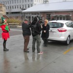 Tamara being filmed
