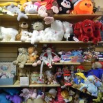 Shelves of plush dolls
