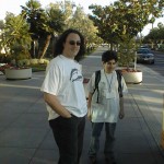 Wes Felter and Aaron Swartz, as we wait for our lift to Robert Scoble's and Dave Winer's dinner.