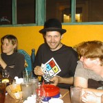 Quinn Norton, Damien Stolarz and Jillzilla enjoy some Tex-Mex.