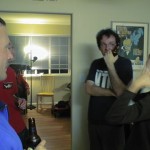 Party conversation with Danny O'Brien and Meg Hourihan.