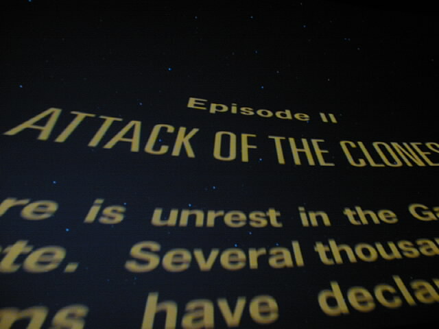 "Attack of the Clones" opening crawl.