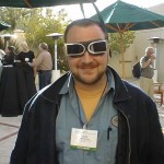 Cory Doctorow in goggles.
