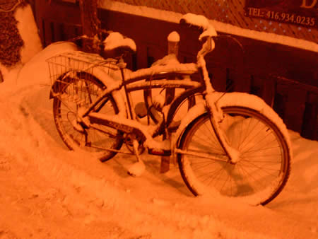 Photo: Joey deVilla's bike, 'The Scorpion King', after the last major snowfall in Toronto, March 2005.
