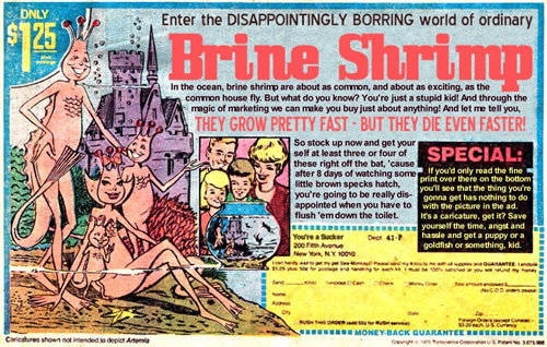 An old 'Sea Monkeys' ad Photoshopped to tell the truth.