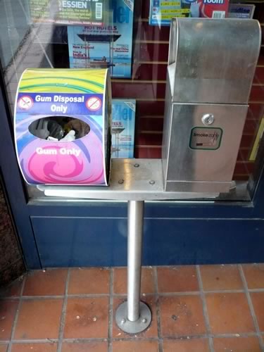 Gum and cigarette disposal at the CHIN Building, Toronto