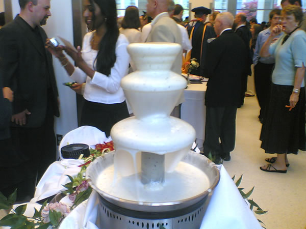 Party with ranch dressing fountain.
