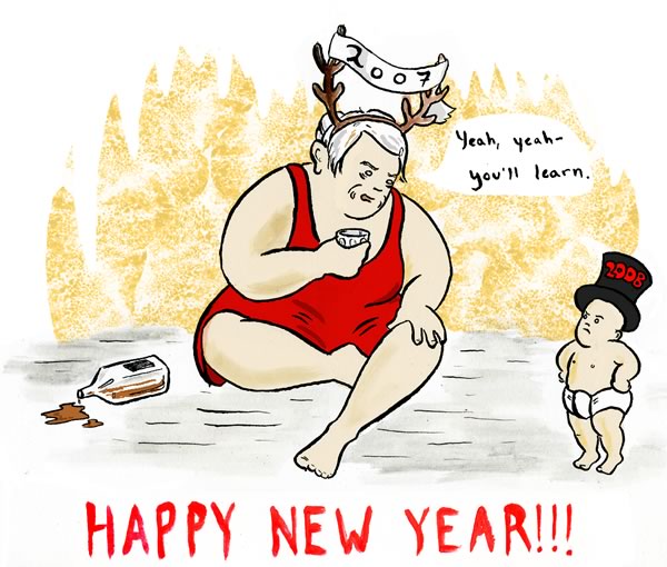 “Happy New Year 2008″ comic by Emily Flake