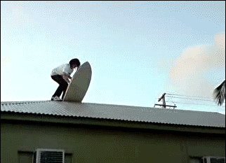 "Roof Surfing" animation