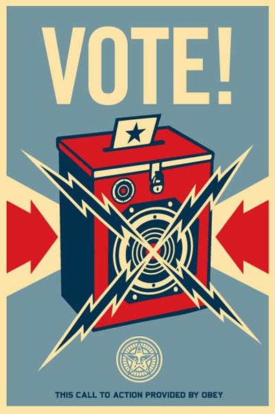 Vote! poster by Obey