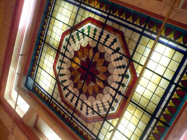 9. Ceiling in Hotel Cecil's lobby