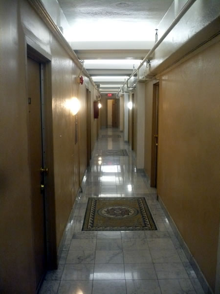 14. 11th floor hallway in Hotel Cecil