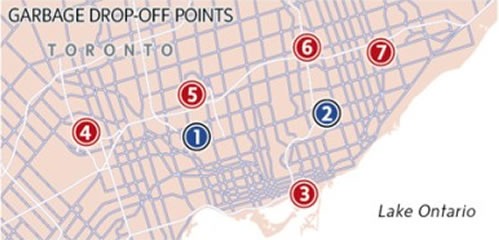 Toronto garbage drop-off points
