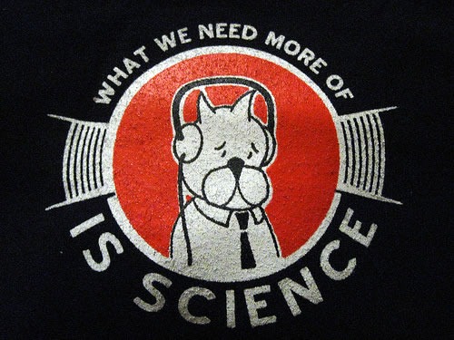 "Achewood" T-shirt featuring Roast Beef: "What We Need More Of is Science"