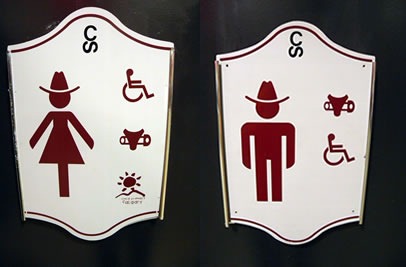 washroom signs