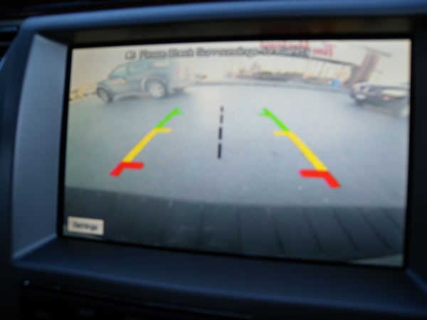 "Reverse" camera view from the Ford Flex's Sync monitor