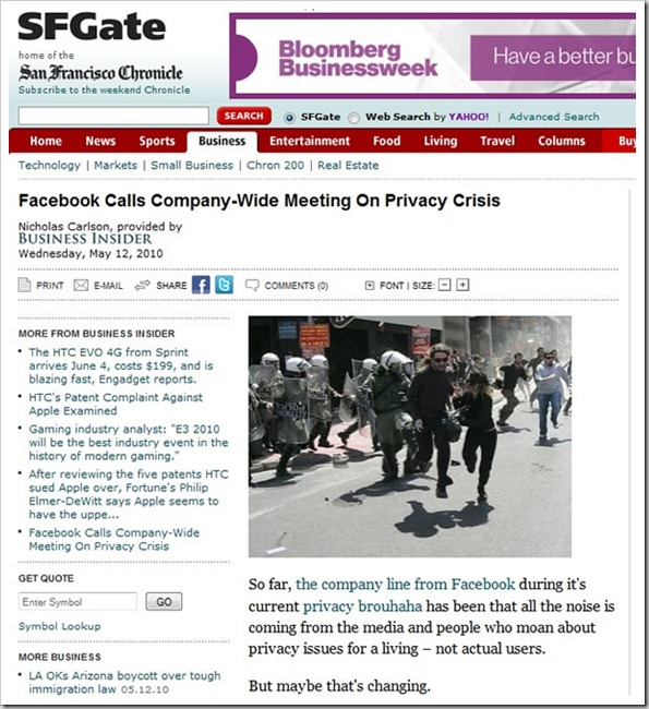 sfgate facebook privacy article