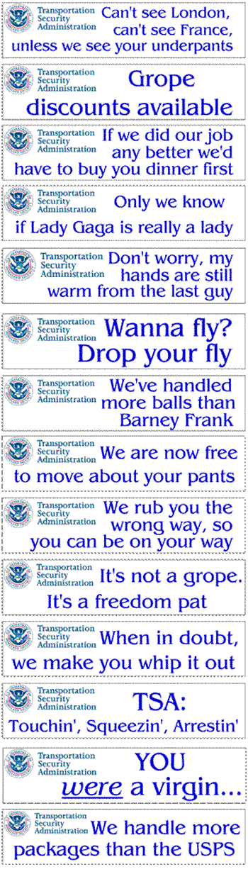 TSA bumper stickers