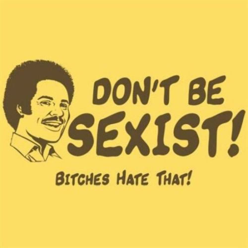Don't be sexist -- bitches hate that!