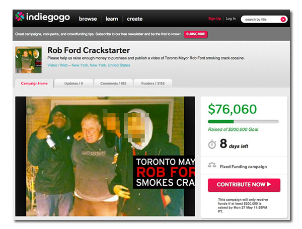 rob ford crackstarter