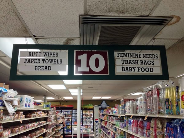 aisle 10 - butt wipes