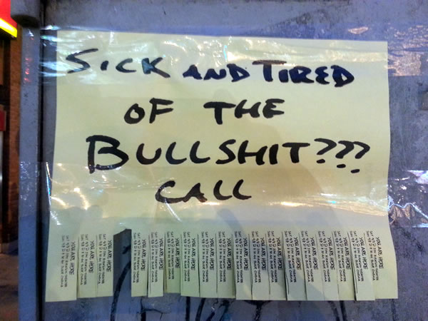 sick of all the bullshit