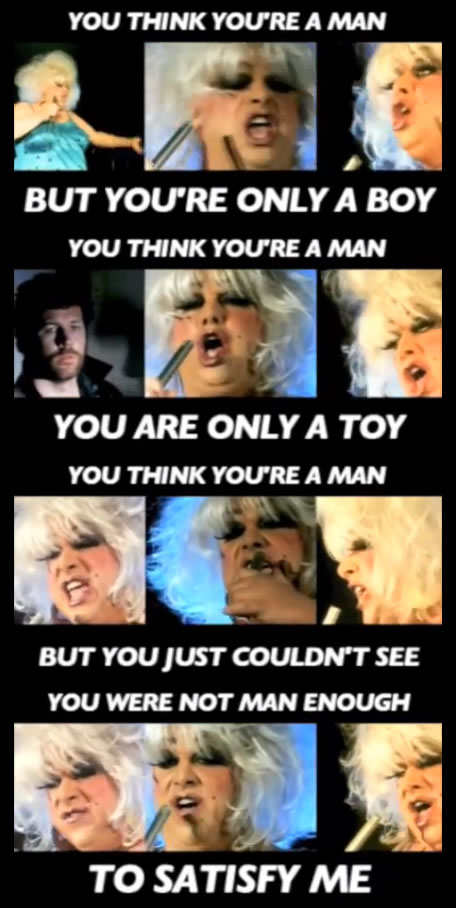 you think youre a man