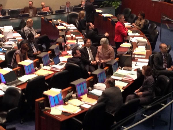 toronto city council turns their backs