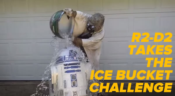 r2d2 takes the ice bucket challenge