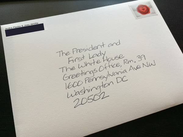 an invite for the prez