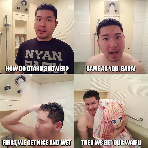 how otaku shower