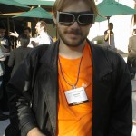 Damien Stolarz in goggles.