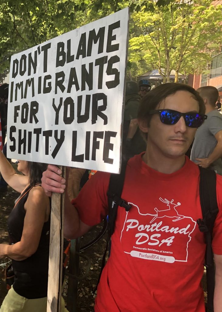 Sign of the day: “Don’t blame immigrants for your shitty life” - The ...