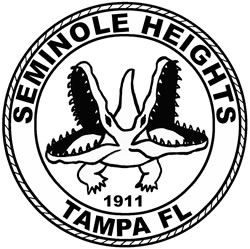 Seminole Heights’ seal, which depicts a two-headed alligator
