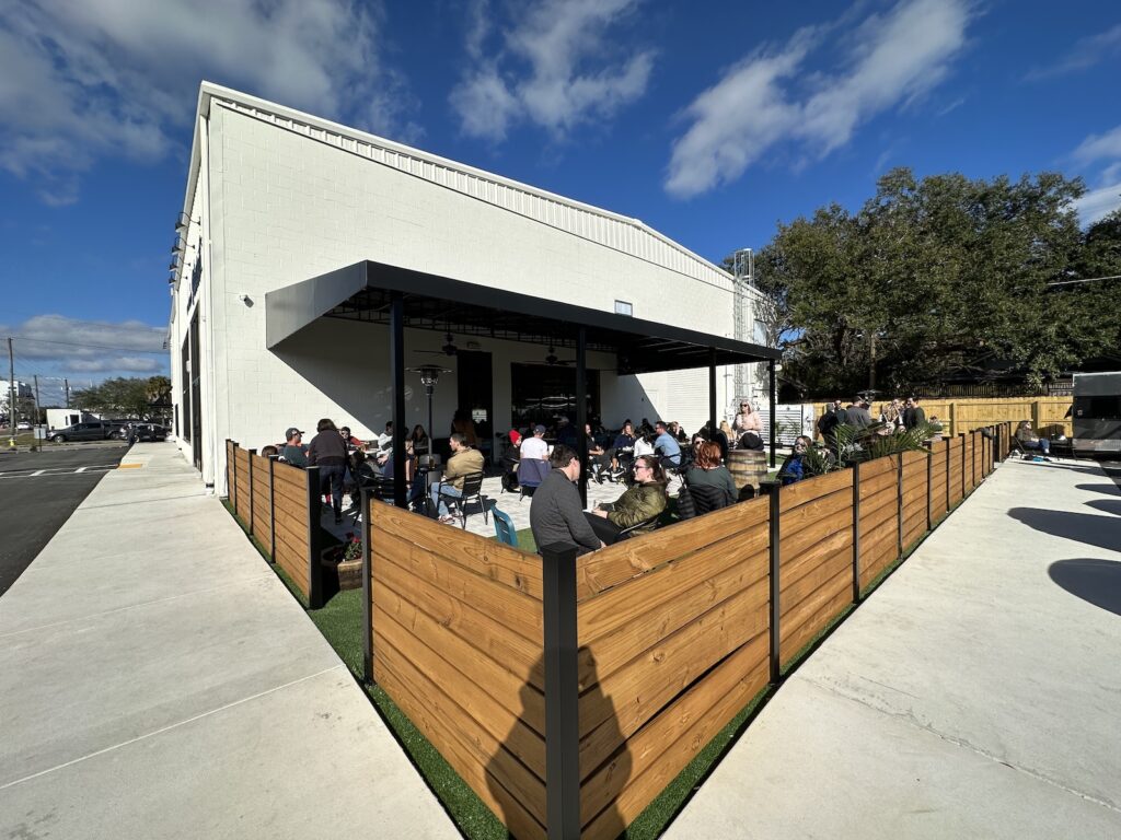 Common Dialect’s patio, viewed from the front.