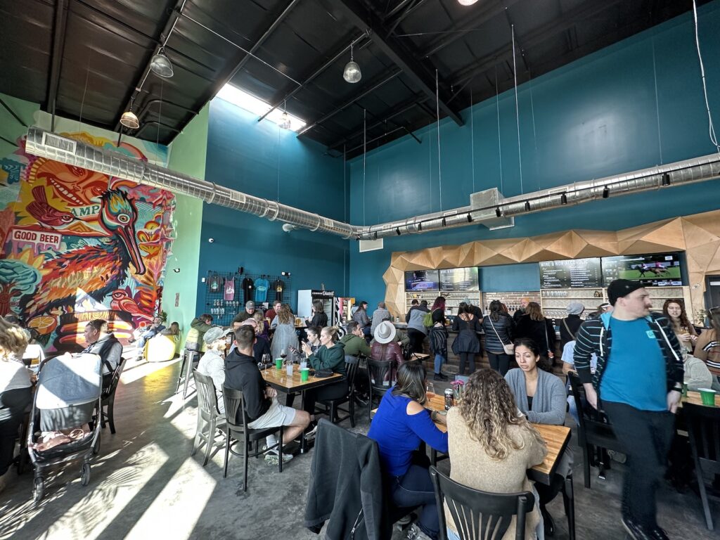 The interior of Common Dialect Beerworks.