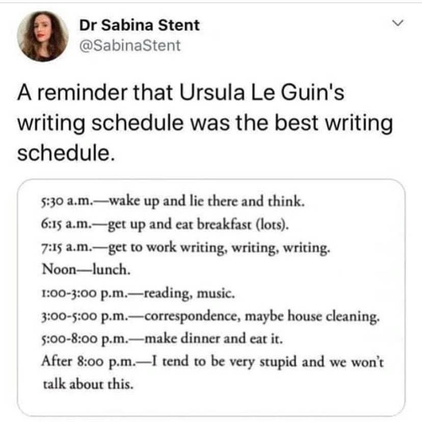 ursula-le-guins-writing-schedule