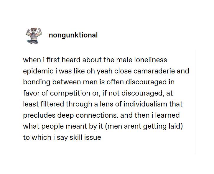 male-loneliness-epidemic-is-a-skill-issue