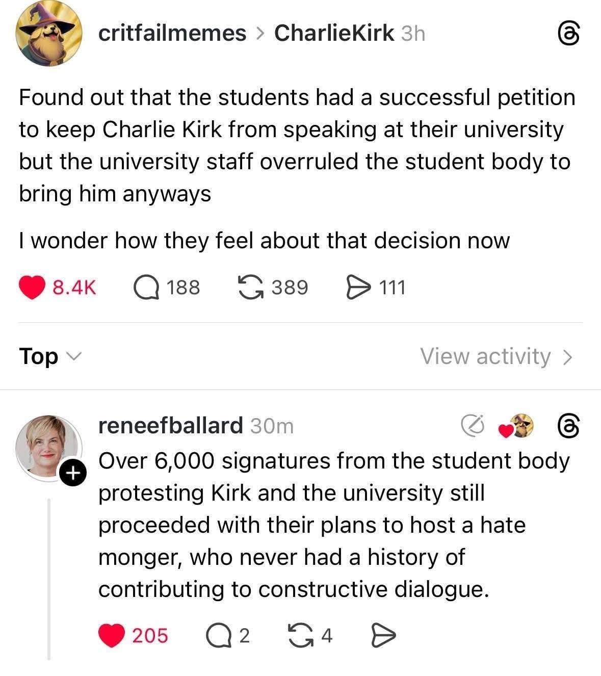 students-petitioned-against-charlie-kirk