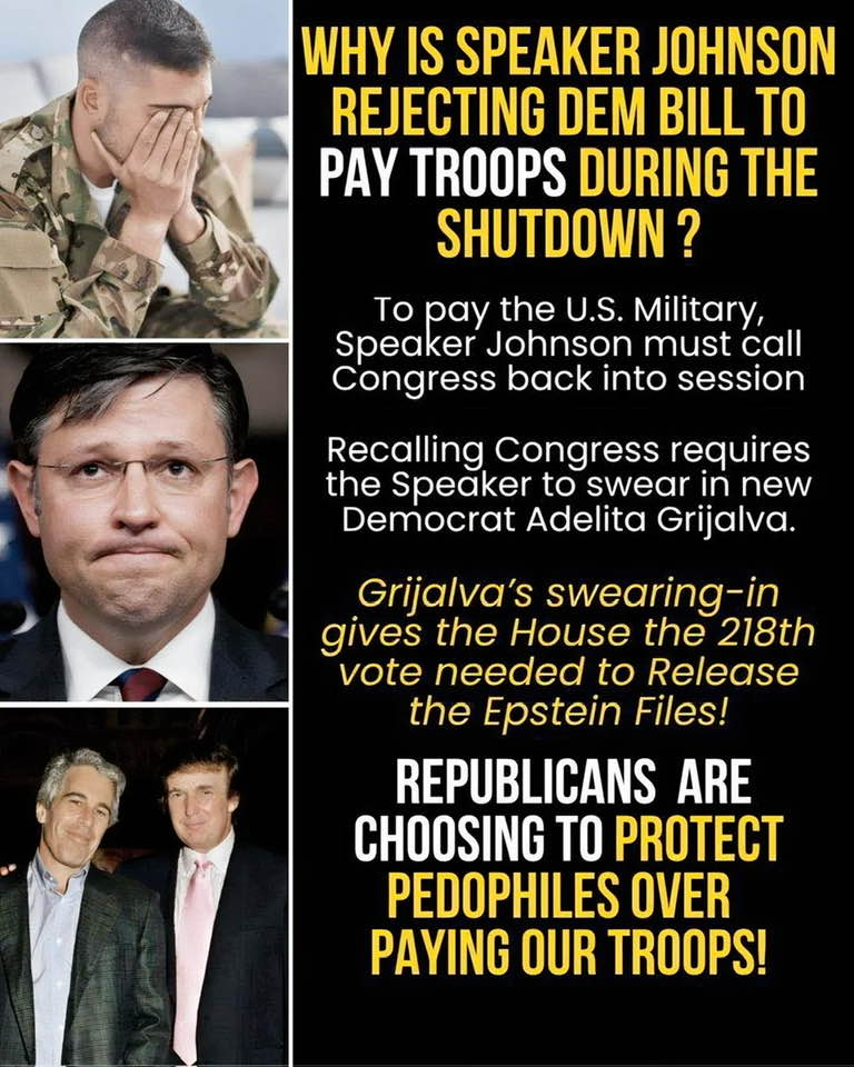 why-is-speaker-johnson-rejecting-bill-to-pay-troops