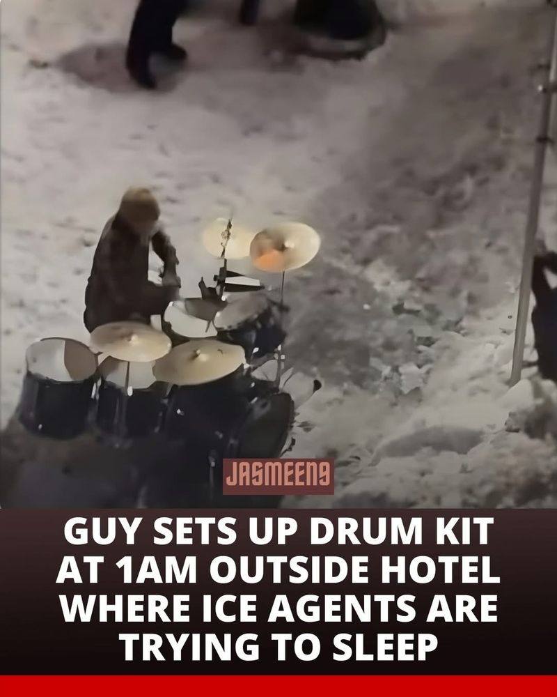 drum-kit-outside-ice-hotel