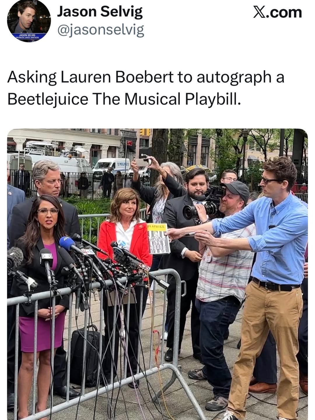 asking-boebert-to-autograph-beetlejuice-musical-playbill