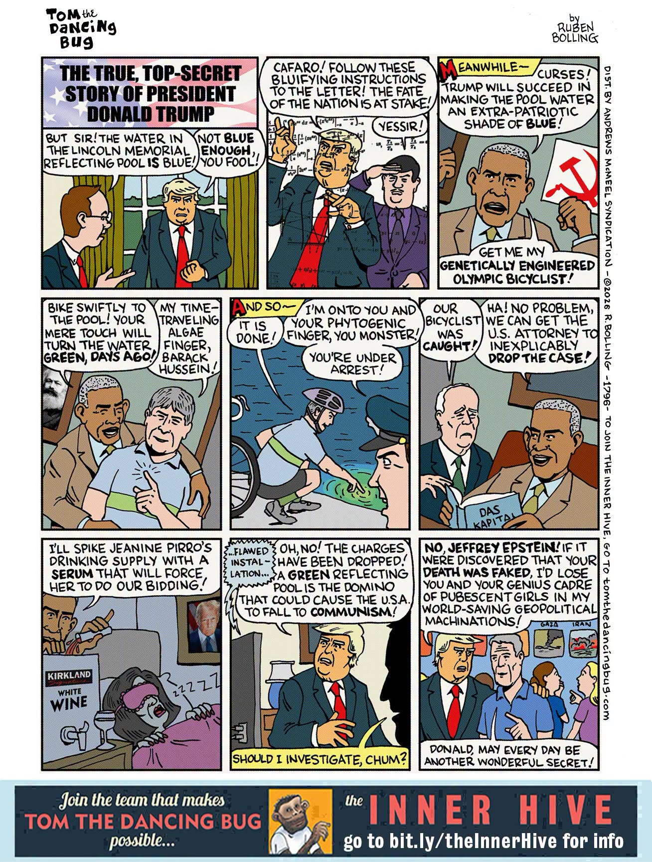 Tom the Dancing Bug 1796 true trump – reflecting pool